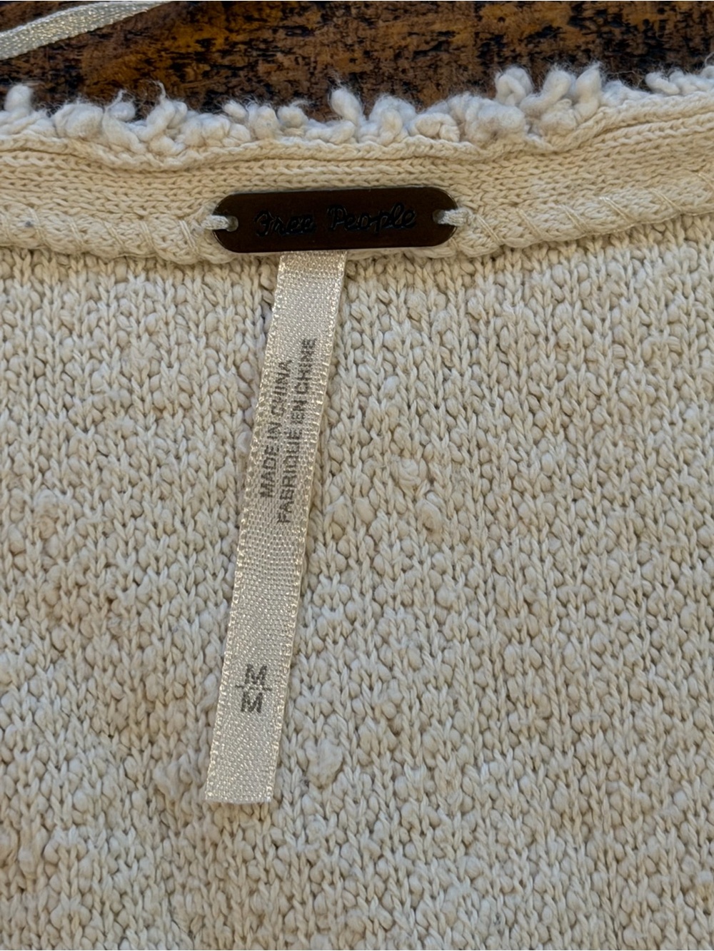 Free People Cozy Cream V-Neck Sweater - Picture 5 of 5